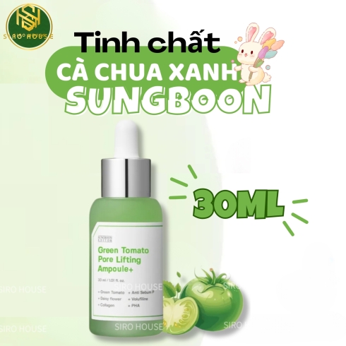 Tinh chất cà chua xanh thu nhỏ lỗ chân lông SUNGBOON Editor Green Tomato Pore Lifting Ampoule+ 40mL