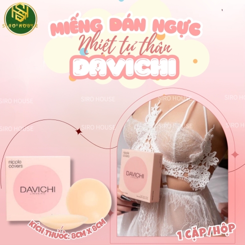 Set miếng dán ngực DAVICHI 8cm x 8cm (Hộp 2 cặp)