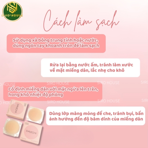 Set miếng dán ngực DAVICHI 8cm x 8cm (Hộp 2 cặp)