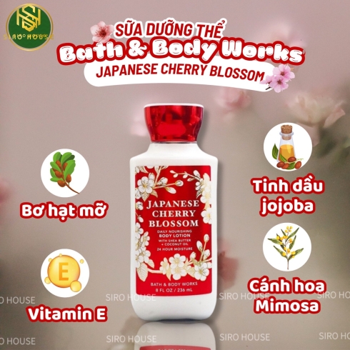 Dưỡng thể BATH & BODY WORKS Janpanese Cherry Blossom 236mL