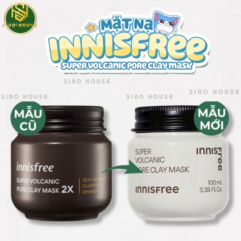 Mặt nạ đất sét tro núi lửa INNISFREE Super Volcanic Pore Clay Mask 100mL