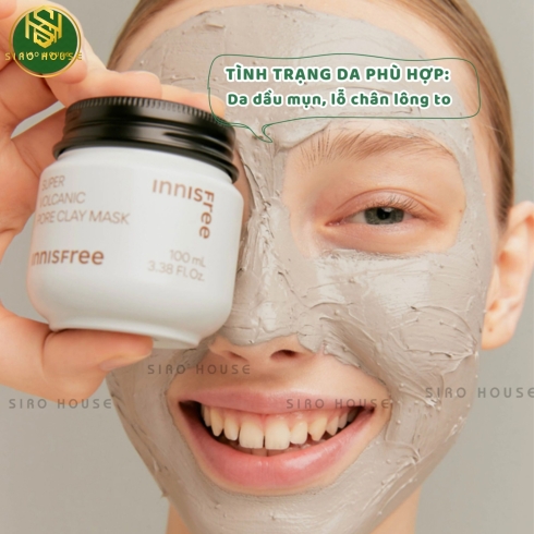 Mặt nạ đất sét tro núi lửa INNISFREE Super Volcanic Pore Clay Mask 100mL
