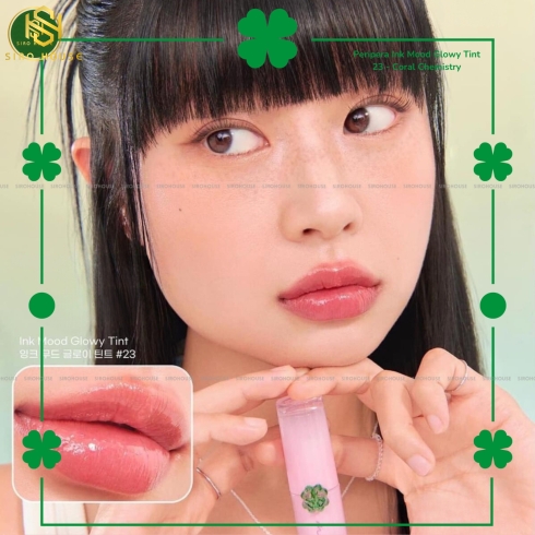 Son tint bóng PERIPERA Ink Mood Glowy Ajak Tint #23 Coral Chemistry