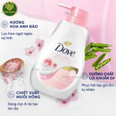  Sữa tắm DOVE Hương Đào & Đậu ngọt 470g