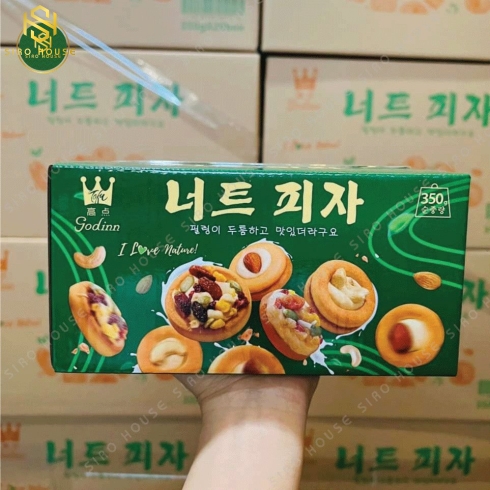 Bánh quy pizza mix hạt trái cây GODINN 350g