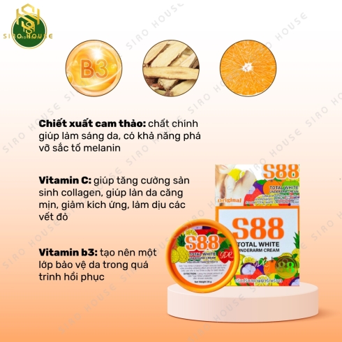 Kem trị thâm nách S88 Total White 35g 