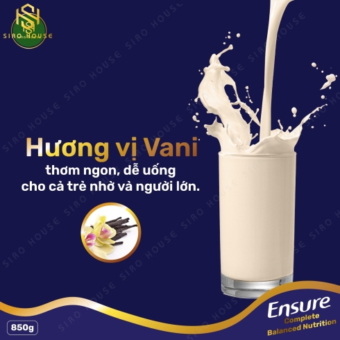 Sữa bột ENSURE Vanilla 850g