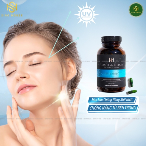 Viên uống chống nắng bảo vệ da HUSH & HUSH Shield Up 60 viên