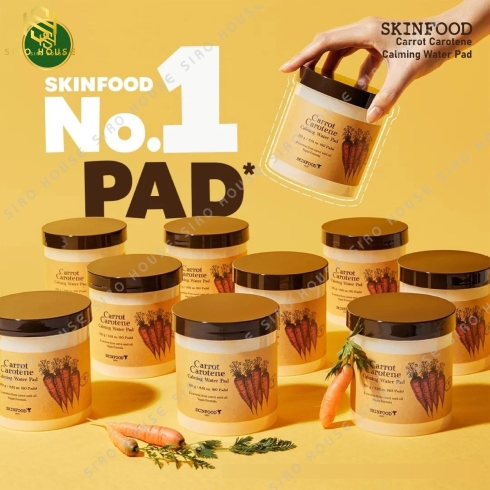 Toner Pad SKINFOOD Carrot Carotene Calming Water Pad 250g (60 miếng)