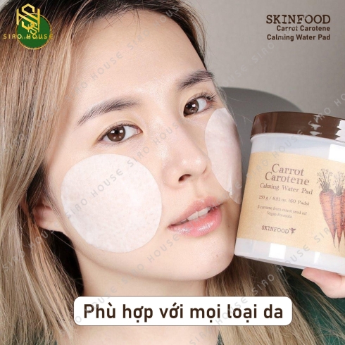 Toner Pad SKINFOOD Carrot Carotene Calming Water Pad 250g (60 miếng)