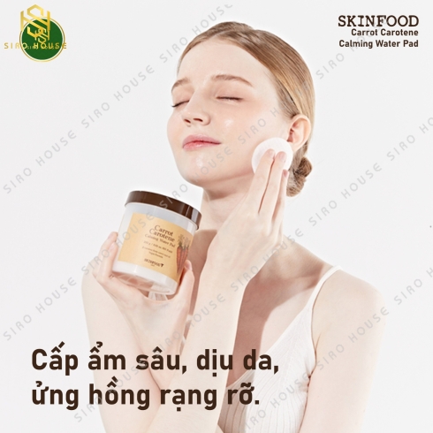 Toner Pad SKINFOOD Carrot Carotene Calming Water Pad 250g (60 miếng)