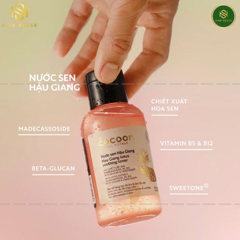  Toner nước sen hậu giang COCOON lotus soothing 310ml & 140ml 