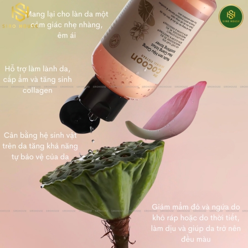  Toner nước sen hậu giang COCOON lotus soothing 310ml & 140ml 