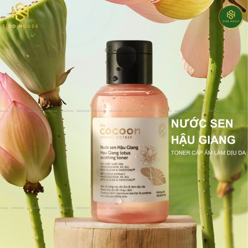 Toner nước sen hậu giang COCOON lotus soothing 310ml & 140ml 