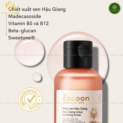  Toner nước sen hậu giang COCOON lotus soothing 310ml & 140ml 