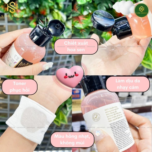  Toner nước sen hậu giang COCOON lotus soothing 310ml & 140ml 