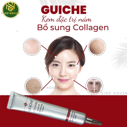 Kem dưỡng trắng nâng tone GUICHE Collagen Tone Up Whitening Cream 35mL