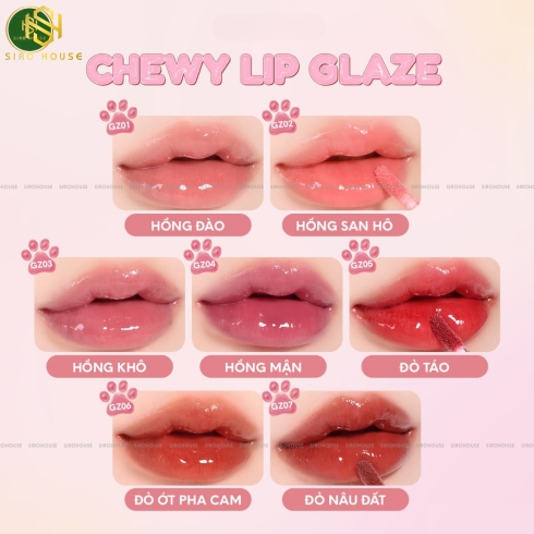 [New] Son tint bóng BLACK ROUGE Chewy Lip Glaze 