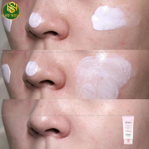 [No box] Kem chống nắng MAKE P:REM Soothing Pink Tone Up Sun Cream 50+ PA++++ 40mL (Hồng)