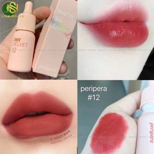 Son kem lì Peripera Lip Tint INK Velvet Tint #12 & #13 