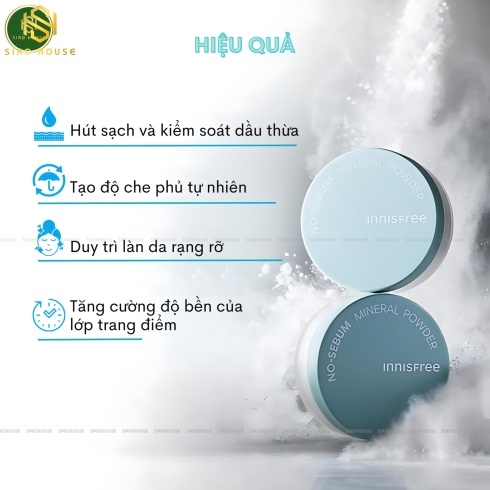 Phấn phủ bột kiềm dầu INNISFREE No Sebum Mineral Powder 5g
