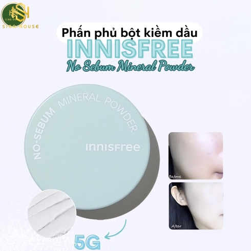 Phấn phủ bột kiềm dầu INNISFREE No Sebum Mineral Powder 5g