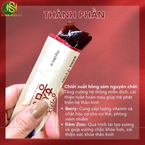 Thạch hồng sâm trẻ em SANGA Kid