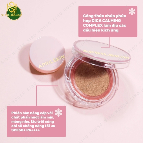  Set phấn nước APRIL SKIN HERO Cushion Blossom Edition + tặng kèm lõi