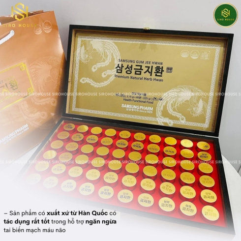  An cung ngưu SAMSUNG Gum Jee Hwan Premium Natural Herb (3.75g x 60v)