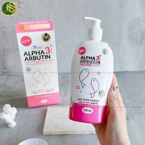 Dưỡng thể kích trắng da PERFECT SKIN LADY Alpha Arbutin 3 Plus+ Collagen Lotion 500mL