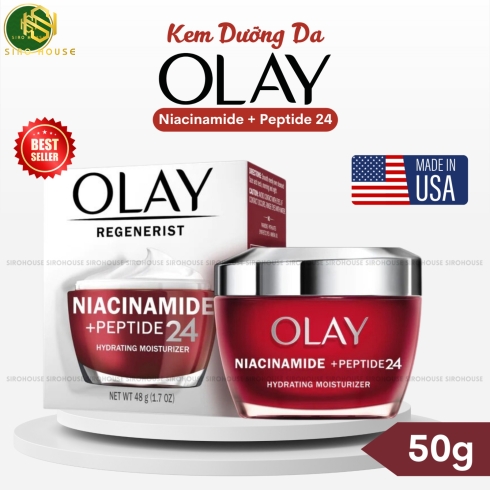  Kem dưỡng OLAY Niacinamide + Peptide 24 Hydrating Moisturizer 48g 