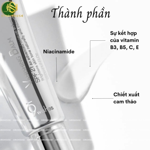Kem dưỡng trắng 9WISHES Vanishing Balm Tone Up SPF21 50mL