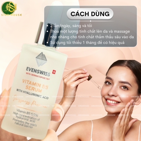 Tinh chất dưỡng phục hồi da EVENSWISS Vitamin B5 50ml