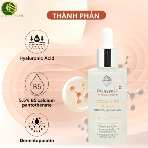 Tinh chất dưỡng phục hồi da EVENSWISS Vitamin B5 50ml