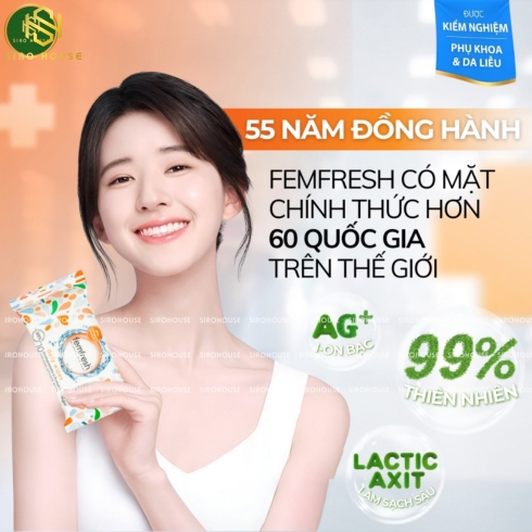 Khăn ướt vùng kín FEMFRESH Intimate Skin Care Daily Wipes 25 tờ
