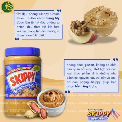 Bơ đậu phộng SKIPPY Peanut Butter Super Chunk 1.36kg 