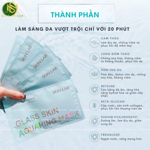 Mặt nạ SKIN LAB Glass Skin Aquaring Mask 30g 