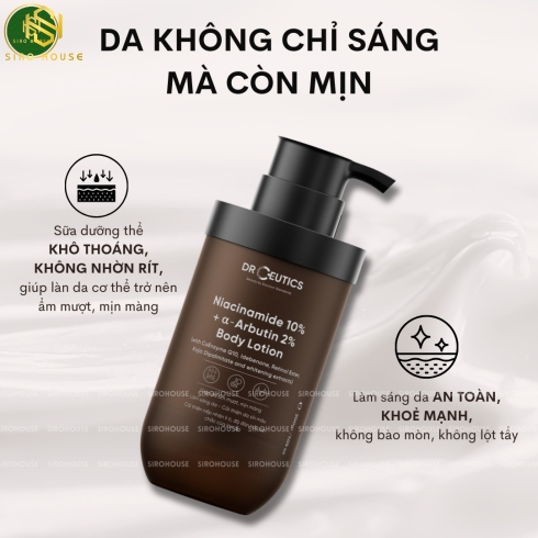 Sữa dưỡng thể trắng da DR CEUTICS Niacinamide 10%+Arbutin 2% Body Lotion 200g