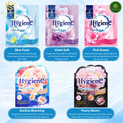 Túi thơm hương hoa đậm đặc HYGIENE Fabric Freshener 8g
