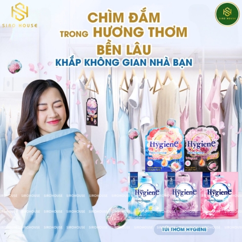 Túi thơm hương hoa đậm đặc HYGIENE Fabric Freshener 8g