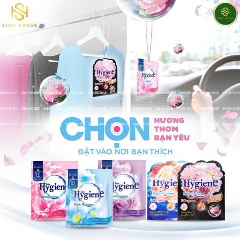 Túi thơm hương hoa đậm đặc HYGIENE Fabric Freshener 8g