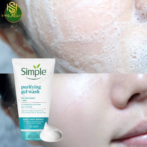  Sữa rửa mặt kiềm dầu, ngừa mụn SIMPLE  Purifying Gel Wash 150mL 