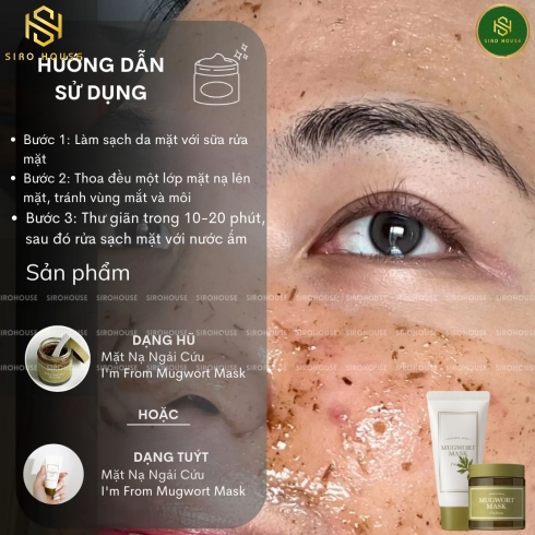 Mặt nạ ngải cứu hỗ trợ cải thiện mụn I