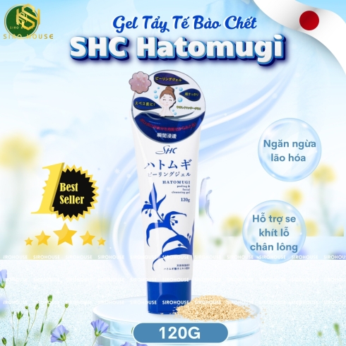 Tẩy Tế Bào Chết HATOMUGI Peeling & Facial Cleansing Gel 120g