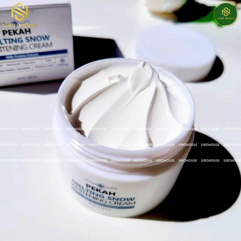 Kem dưỡng trắng nâng tone PEKAH Melting Snow Whitening Cream Milk Protein Extract 50mL