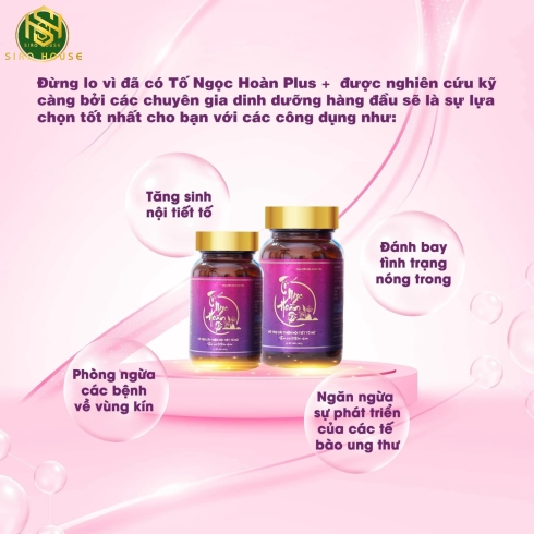 Viên uống tăng cường nội tiết tố TỐ NGỌC HOÀN Plus 60 viên