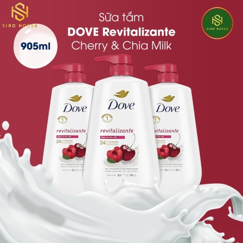 Sữa tắm DOVE Revitalizante Cherry & Chia Milk 905ml
