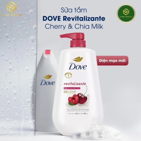 Sữa tắm DOVE Revitalizante Cherry & Chia Milk 905ml