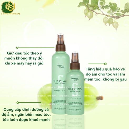 Gôm xịt giữ nếp tóc FOREST STORY Super Hard Water Spray 252ml