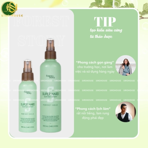 Gôm xịt giữ nếp tóc FOREST STORY Super Hard Water Spray 252ml